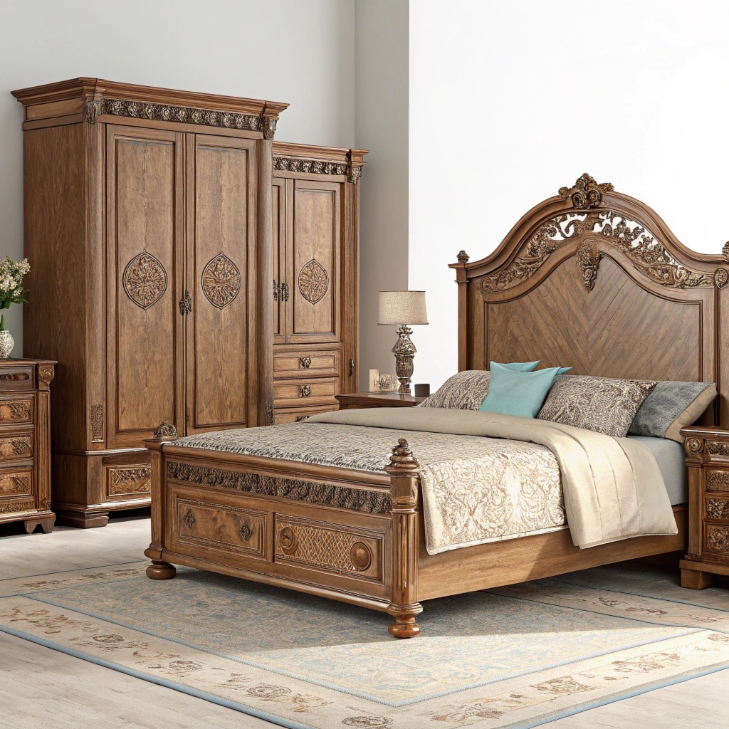 Craftsman working on furniture piece