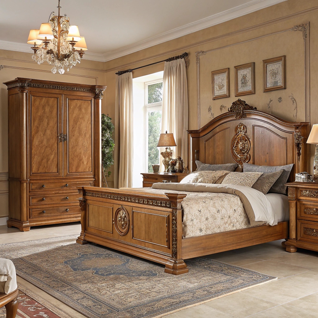 Workshop interior with workbenches